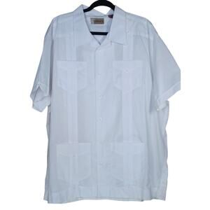 Cubavera Men's Classic Guayabera Cuban/Mexican Wedding Shirt XXL Tropical